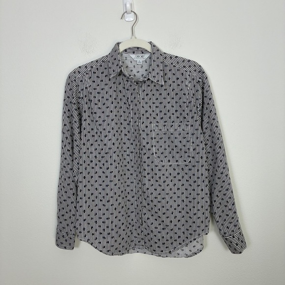 Cherokee Tops - Vintage Cherokee Striped Floral Button Down Shirt Cotton Women S Cottage Western